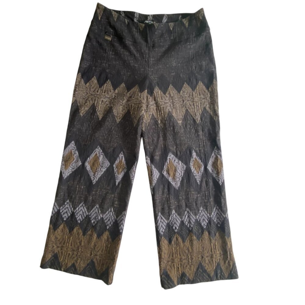 Lisette Montreal Zig Zag Diamond Cropped Pants 4/6